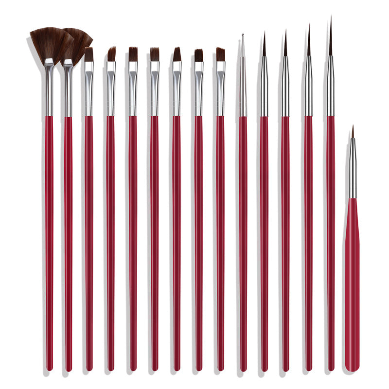 Wholesale Plastic 15pcs Nail Art Pen Set